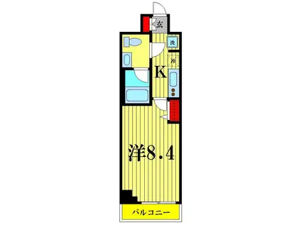 イアース本所吾妻橋(1K/6階)の間取り写真