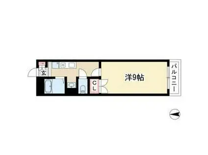 サンハイツ春岡(1K/4階)の間取り写真