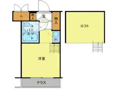 ハローレジデンス西葛西(ワンルーム/5階)の間取り写真