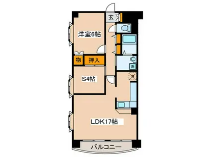 クオーレ壱番館(1SLDK/2階)の間取り写真