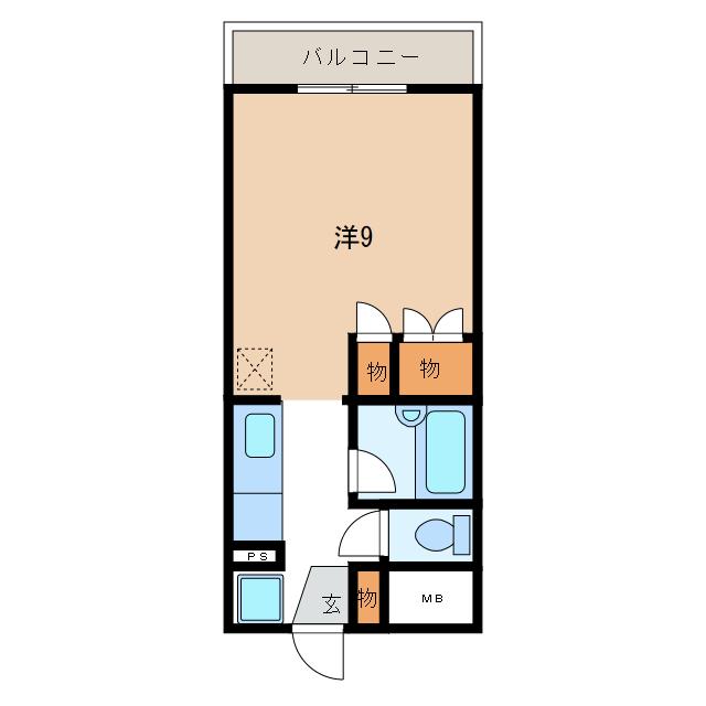 PLAISIR本庄(ワンルーム/1階)の間取り写真
