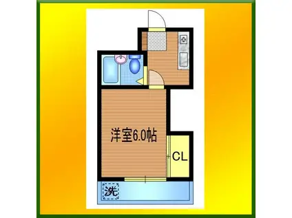 メゾンド・ティファニーII(1K/3階)の間取り写真