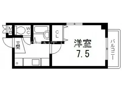 スリーゼ菱屋西(1K/4階)の間取り写真