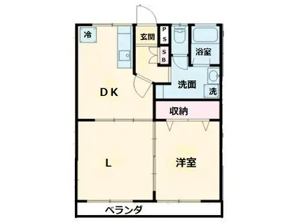 コーポラス山栄(2DK/2階)の間取り写真