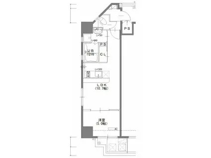 LION銀山町(1LDK/3階)の間取り写真