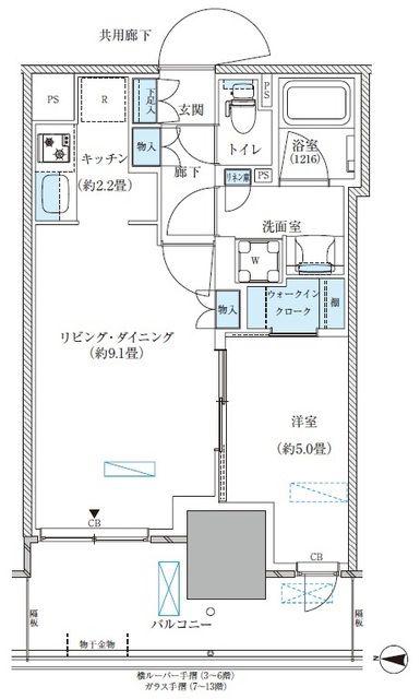 パークアクシス西大島コンフォートスクエア(1LDK/9階)の間取り写真
