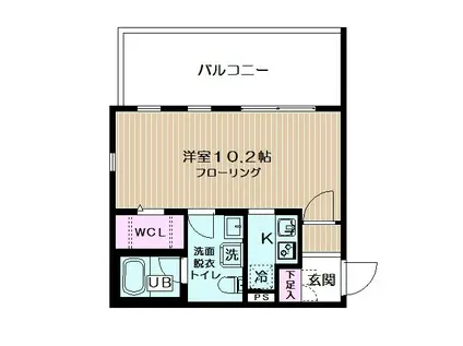 C-SQUARE シースクエア(1K/3階)の間取り写真