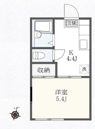 サンブリーズ(1K/2階)の間取り写真