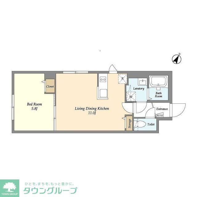 タスキSMART新大塚II(1LDK/3階)の間取り写真