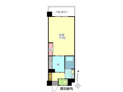 RINT5(1K/3階)の間取り写真