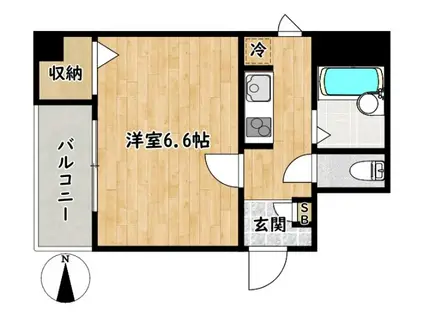 MSPALAZZO 都島(1K/5階)の間取り写真