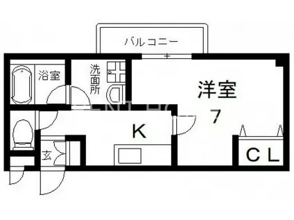REGRE今里(1K/4階)の間取り写真