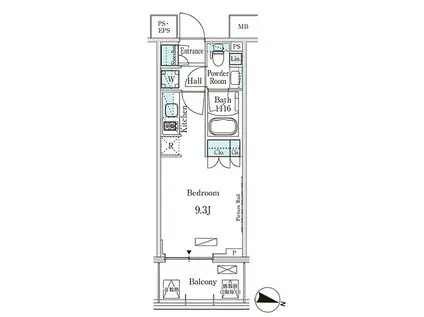 パークアクシス横濱高島町(ワンルーム/6階)の間取り写真