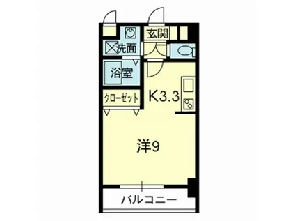 EMYU新町(1K/7階)の間取り写真