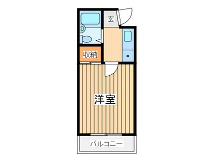 アッセンブル鋼管(1K/3階)の間取り写真