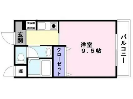 ヴァヤーシェ(1K/1階)の間取り写真