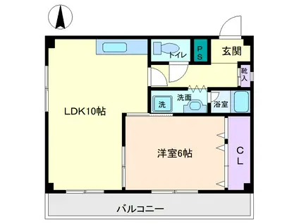 GOOD LIFE(1LDK/2階)の間取り写真