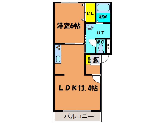 スペース富岡(1LDK/1階)の間取り写真