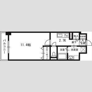 S-FORT札幌N15(1K/6階)の間取り写真