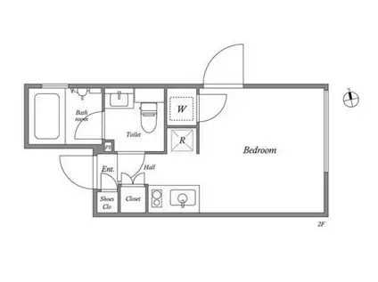 PASEO新宿3丁目I(ワンルーム/2階)の間取り写真