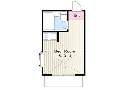 ビバイヒルズ(ワンルーム/2階)の間取り写真