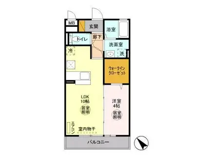 THEE REGALEST LILYHIROSHIMA(1LDK/3階)の間取り写真