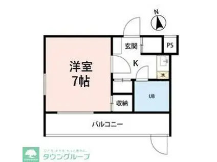 ジョイフル菊名(1K/5階)の間取り写真