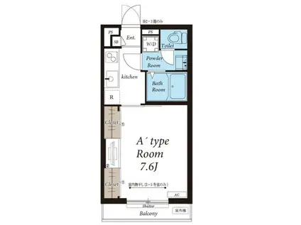 リブリ・ひゅーき(1K/3階)の間取り写真