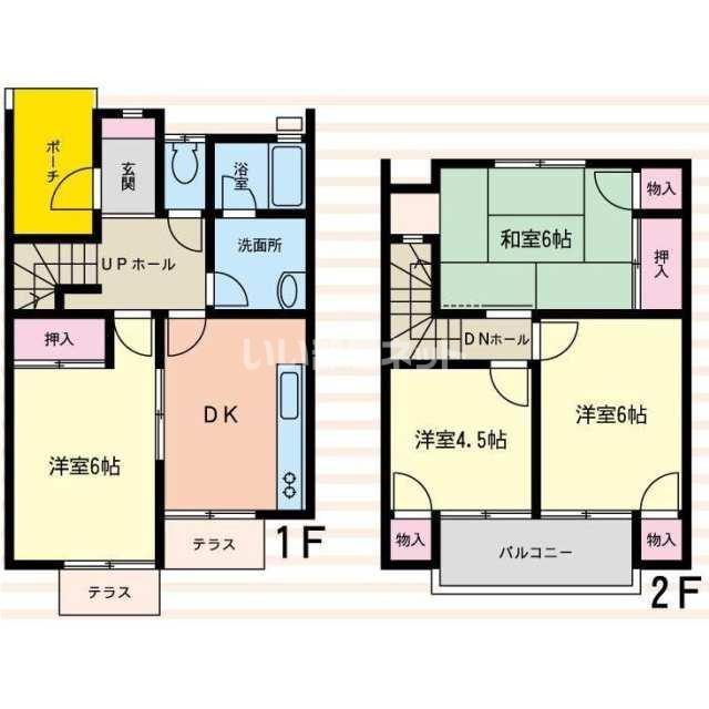 みつわ台パークハウス(4DK/1階)の間取り写真