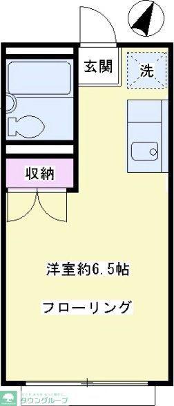 ジョイ深沢(ワンルーム/1階)の間取り写真