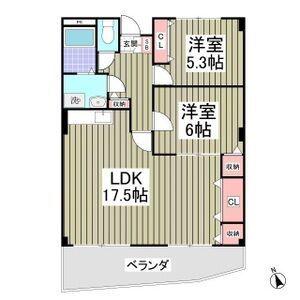 ラ・ディファンスミキ(2LDK/3階)の間取り写真