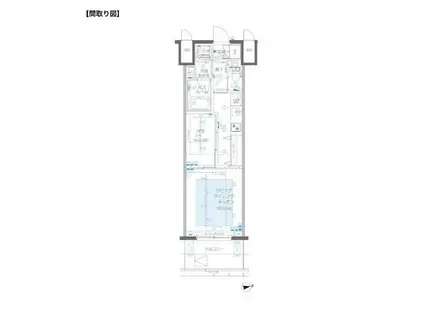 ZOOM新宿御苑(1LDK/7階)の間取り写真