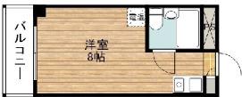 エスティライフ富田林(ワンルーム/2階)の間取り写真