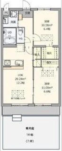 アイクラス(2LDK/1階)の間取り写真