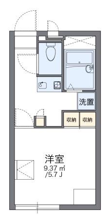 レオパレスクレール籠池(1K/2階)の間取り写真