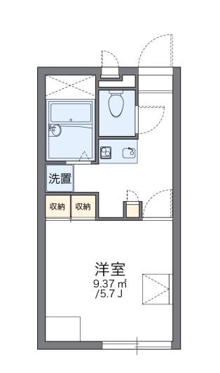 レオパレスこうべ 御蔵(1K/2階)の間取り写真