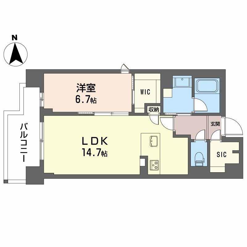 グラン セレニオ 江坂(1LDK/5階)の間取り写真