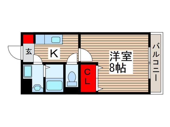 プリムラ(1K/1階)の間取り写真