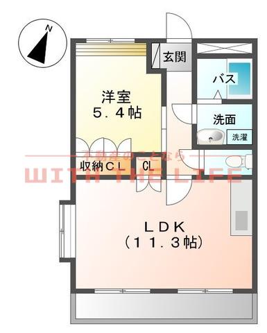 VIENTO(1LDK/2階)の間取り写真