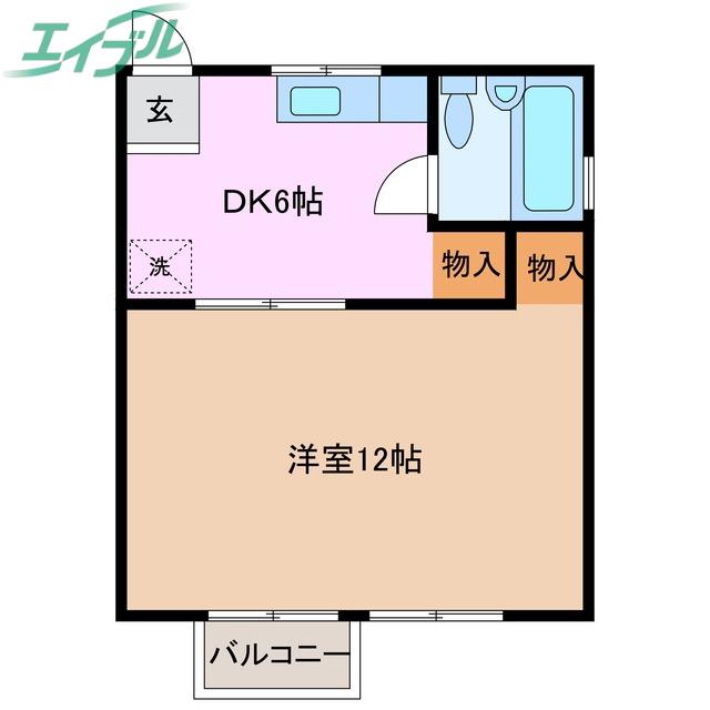 コンフォードクロダ(1DK/1階)の間取り写真