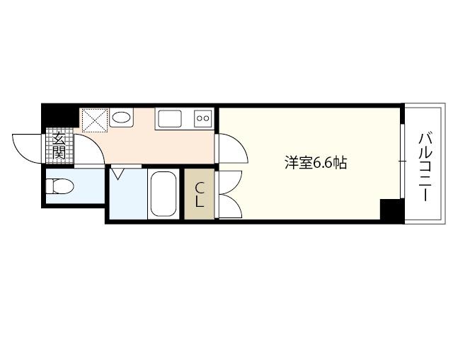 PRENCHE廿日市(1K/4階)の間取り写真