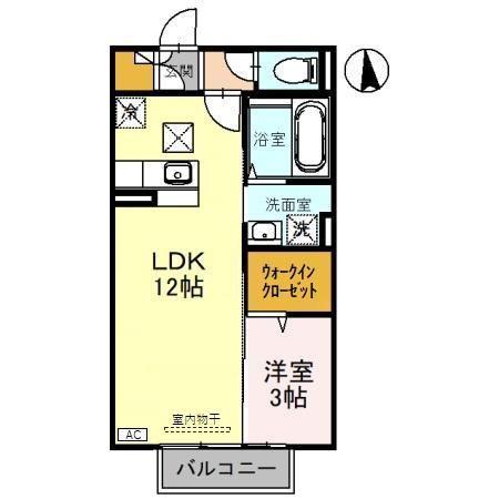 エスペーロ(1LDK/1階)の間取り写真
