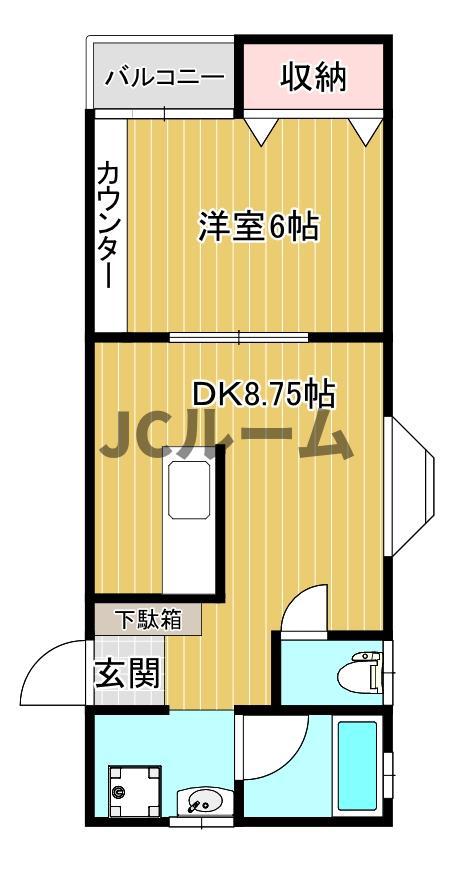 ステージア(1LDK/1階)の間取り写真