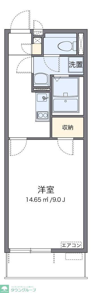 クレイノグローリアIV(1K/3階)の間取り写真