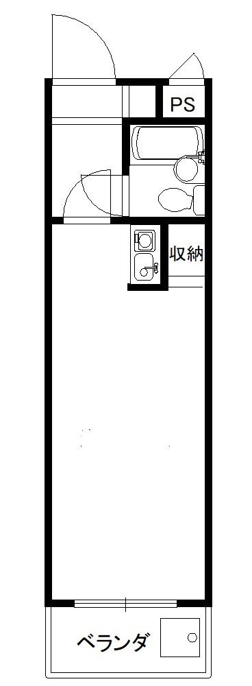 パークヒルズ参宮橋(ワンルーム/1階)の間取り写真