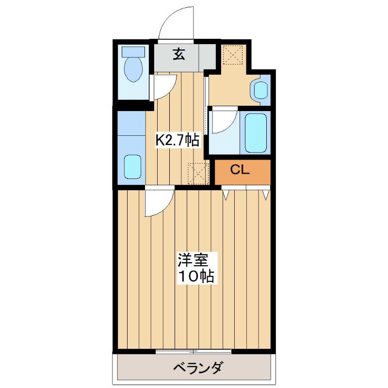 小田急小田原線 小田急相模原駅 徒歩17分 4階建 築16年(1K/4階)の間取り写真