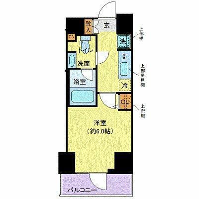 クレヴィスタ大森II(1K/8階)の間取り写真