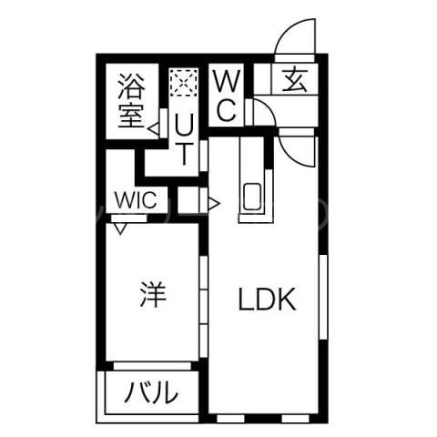 AVENIR43°(1LDK/2階)の間取り写真