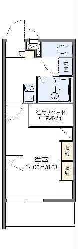 レオパレス東今宿(1K/1階)の間取り写真