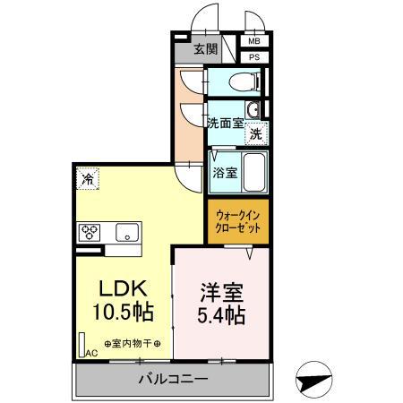 レジデンス鎌倉(1LDK/3階)の間取り写真